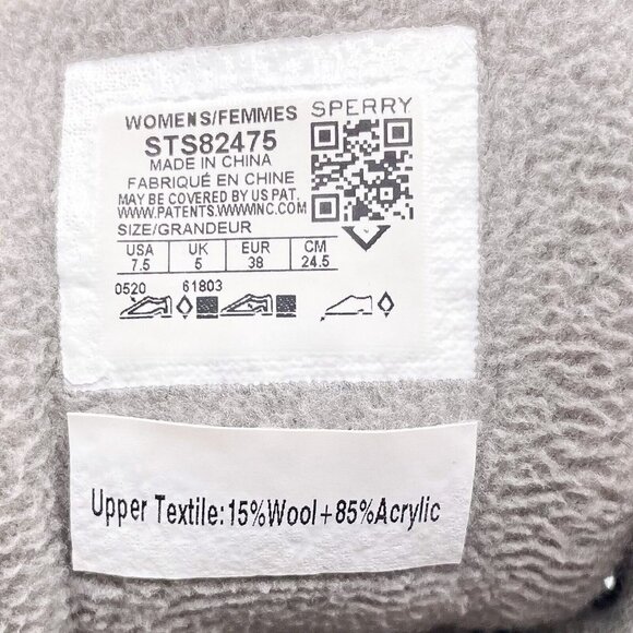 Sperry Top-Sider Saltwater boots Wool Embossed Duck Boot Gray women's size 7.5 - Picture 7 of 10